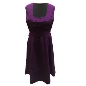 CHLOE Magenta Purple Sleeveless Pleated Silk Dress